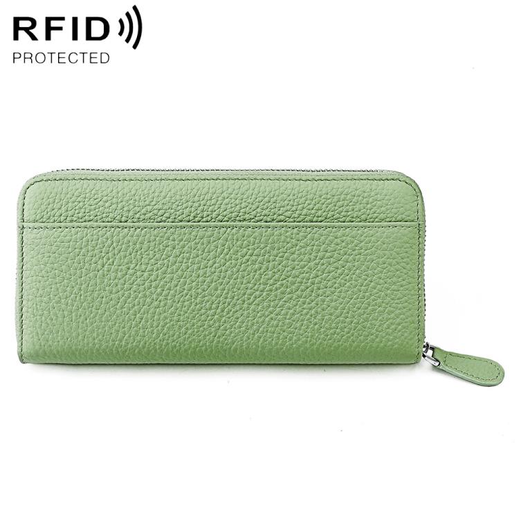 Genuine Leather RFID Anti-theft Accordion Zipper Coin Purse