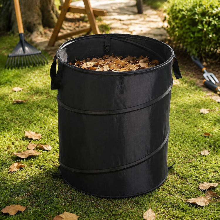 Outdoor Camping Folding Bucket Portable Trash Can Garden Leaf Bucket, Mini 25x32cm, Small 34x40cm, Medium 45x55cm