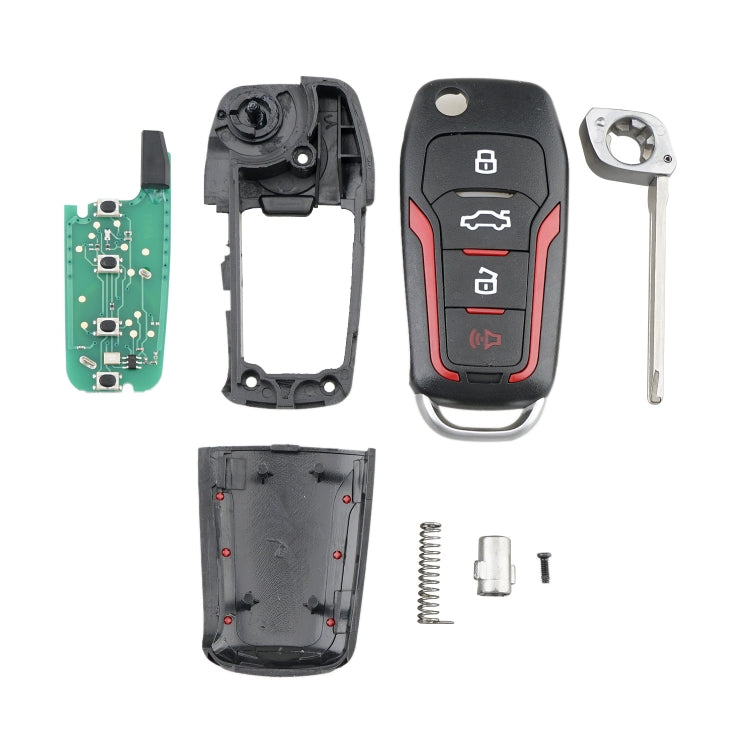 Car Key CWTWB1U345 63 Chip Single Frequency 315 Frequency for Ford 4-button Folding, For Ford