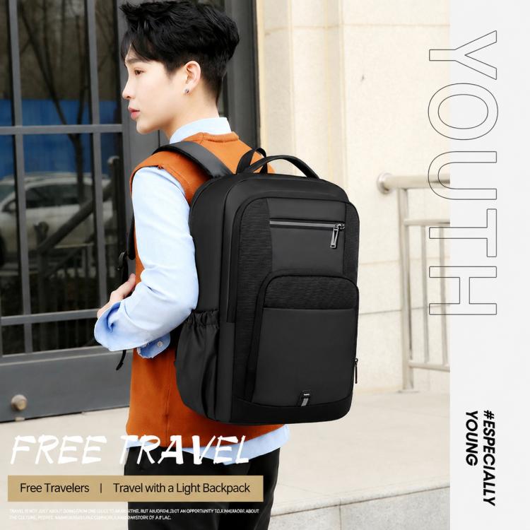OUMANTU 2202 Large Capacity Waterproof Leather Membrane Backpack