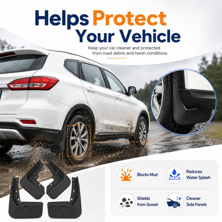 4pcs/Set Car Wheel Splash Flaps Fender Guard, For GreatWall Haval H2 2016-2020