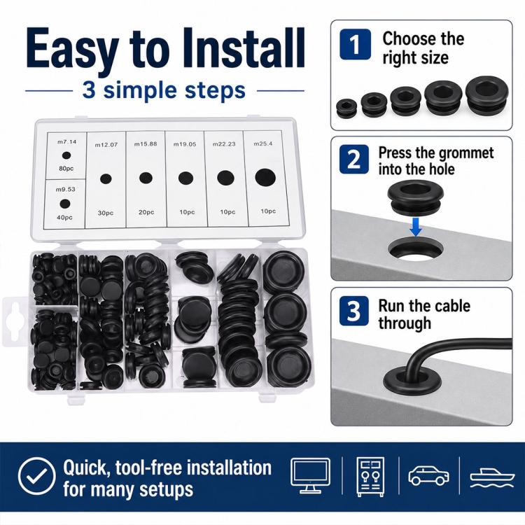 200 PCS/Set NBR Waterproof Seal Rubber Ring