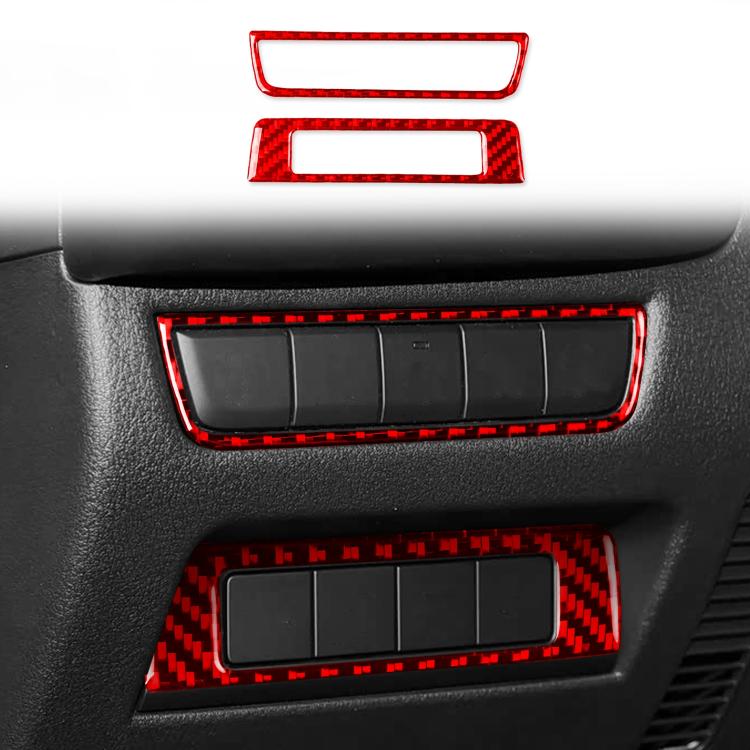 For Mazda CX-50 2022-2024 2pcs/Set Car Headlight Switch Panel Carbon Fiber Sticker, 2pcs/Set Headlight Switch Panel