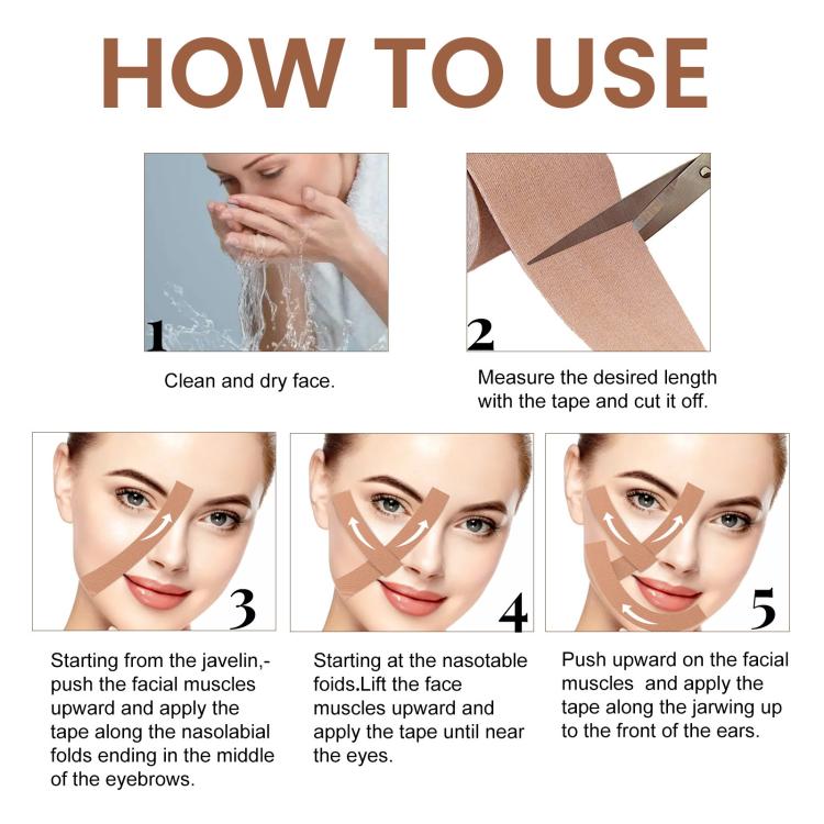 EELHOE Facial Film Breathable Firming Care Patches, Facial Firming Care Patches