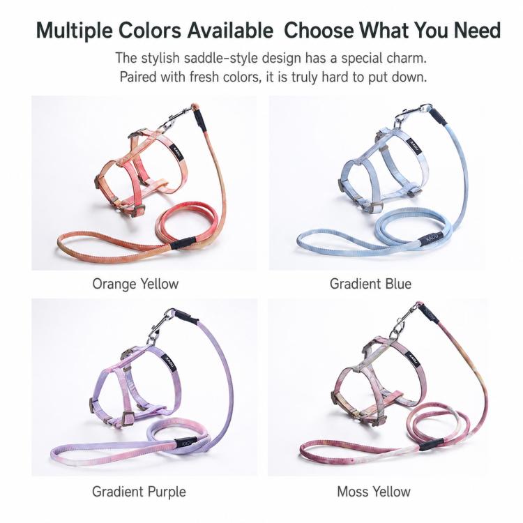 Adjustable Pet Harness & Leash Set for Small Dogs & Cats, S, M