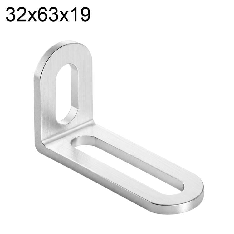 2pcs/Pack Stainless Steel L-Shaped Long Slot Holes Corner Braces Connector, 32x47x19mm, 32x63x19mm, 32x78x19mm, 32x99x19mm, 32x118x19mm
