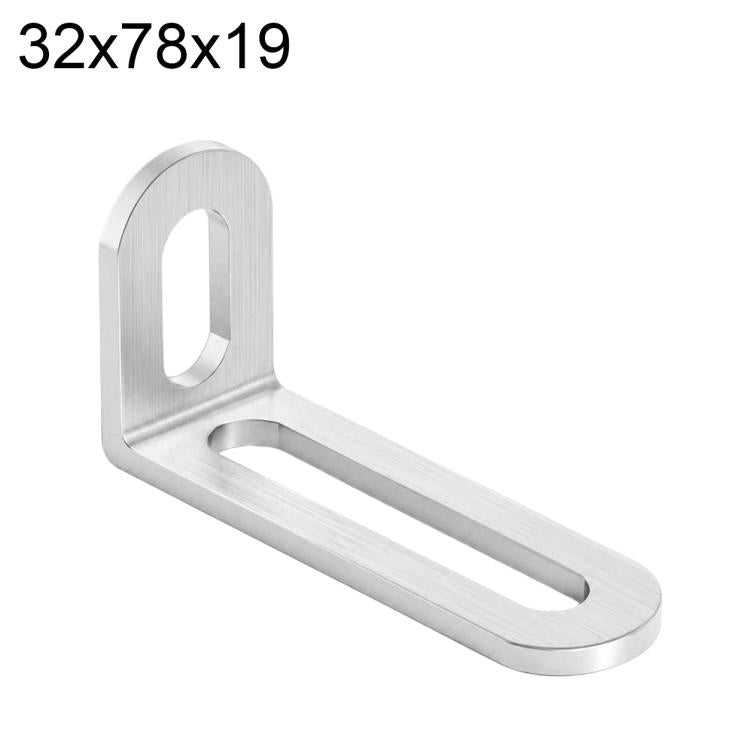 2pcs/Pack Stainless Steel L-Shaped Long Slot Holes Corner Braces Connector, 32x47x19mm, 32x63x19mm, 32x78x19mm, 32x99x19mm, 32x118x19mm