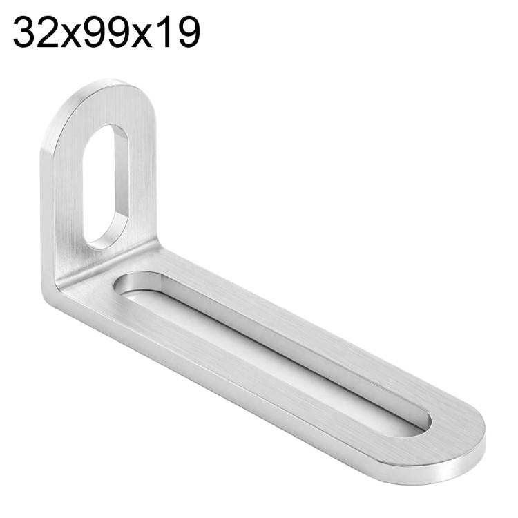2pcs/Pack Stainless Steel L-Shaped Long Slot Holes Corner Braces Connector, 32x47x19mm, 32x63x19mm, 32x78x19mm, 32x99x19mm, 32x118x19mm
