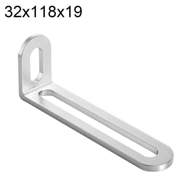 2pcs/Pack Stainless Steel L-Shaped Long Slot Holes Corner Braces Connector, 32x47x19mm, 32x63x19mm, 32x78x19mm, 32x99x19mm, 32x118x19mm