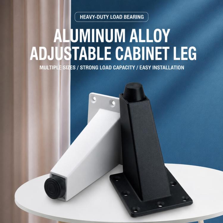 Adjustable Aluminum Alloy Furniture Angled Support Legs for Sofas and Coffee Tables, 80mm, 92mm, 100mm