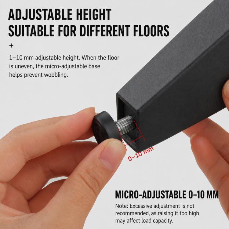Adjustable Aluminum Alloy Furniture Angled Support Legs for Sofas and Coffee Tables, 80mm, 92mm, 100mm