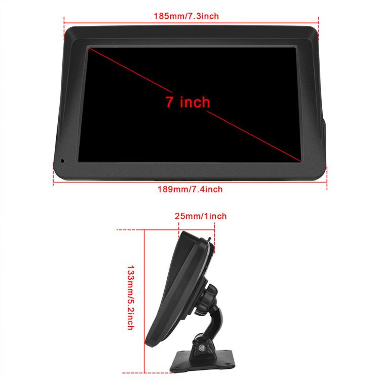 7 inch Center Portable Screen Wireless CarPlay Car Navigation System, Sunshade Cover, Without Sunshade Cover, Incell Screen