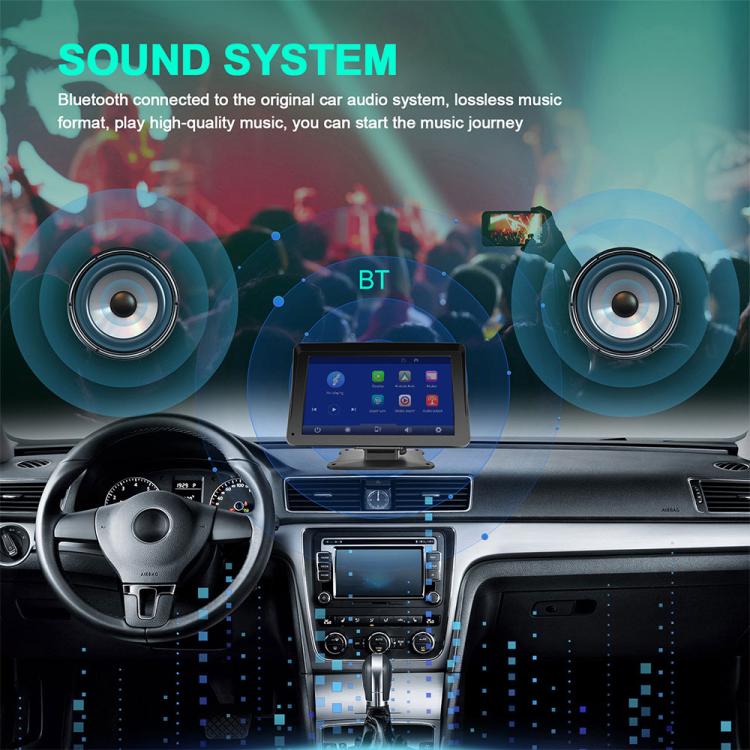 7 inch Center Portable Screen Wireless CarPlay Car Navigation System, Sunshade Cover, Without Sunshade Cover, Incell Screen