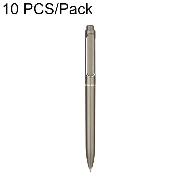 10 PCS/Pack Retractable 0.5mm Bullet Tip Signature Gel Pen, Metal Pen Refill, Plastic Pen Refill