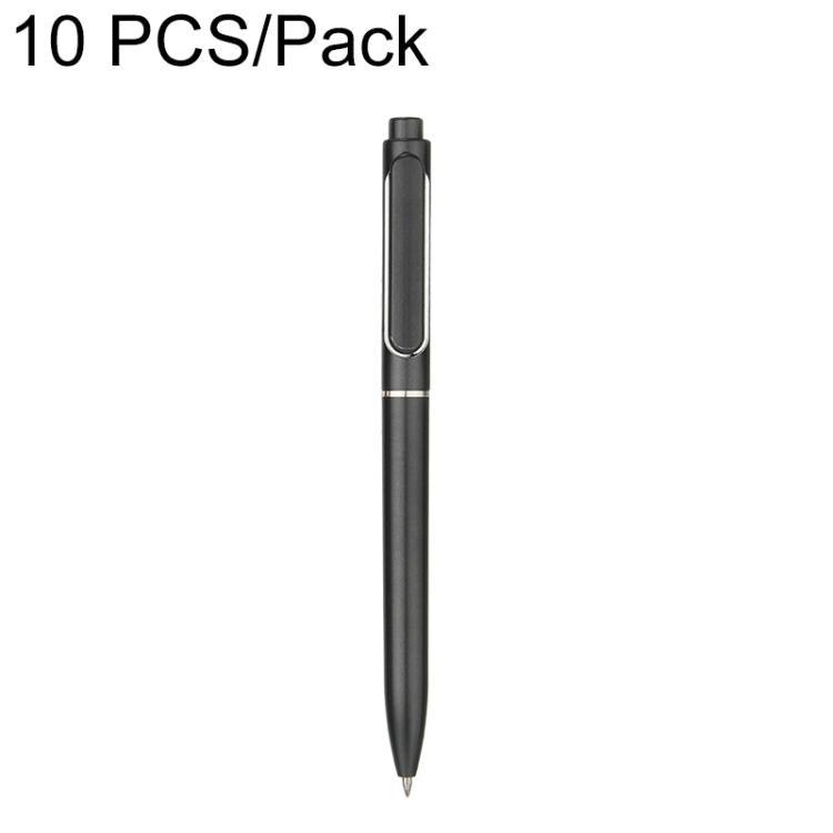 10 PCS/Pack Retractable 0.5mm Bullet Tip Signature Gel Pen, Metal Pen Refill, Plastic Pen Refill