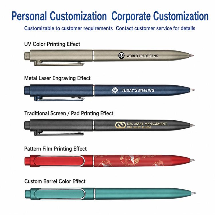 10 PCS/Pack Retractable 0.5mm Bullet Tip Signature Gel Pen, Metal Pen Refill, Plastic Pen Refill