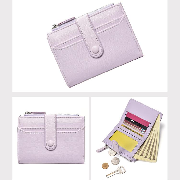 Women Multi-card Slot Short Litchi Texture Coin Card Bag