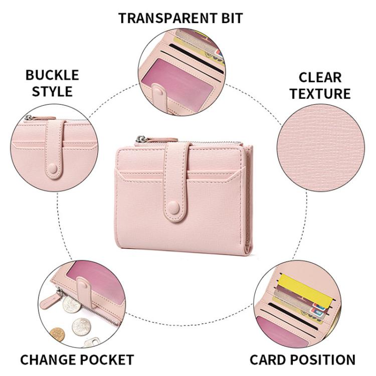 Women Multi-card Slot Short Litchi Texture Coin Card Bag