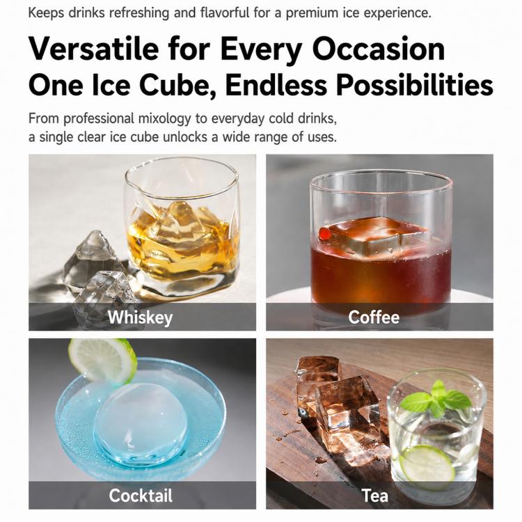 Medium-sized Household Fully Automatic Spherical Ice Maker, US Plug, UK Plug, EU Plug
