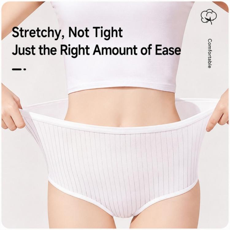 5 PCS/Pack Women Disposable Underwears Sterilized Cotton Crotch Briefs, M, L, XL, XXL, XXXL