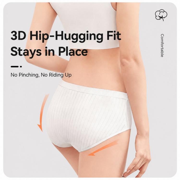 5 PCS/Pack Women Disposable Underwears Sterilized Cotton Crotch Briefs, M, L, XL, XXL, XXXL
