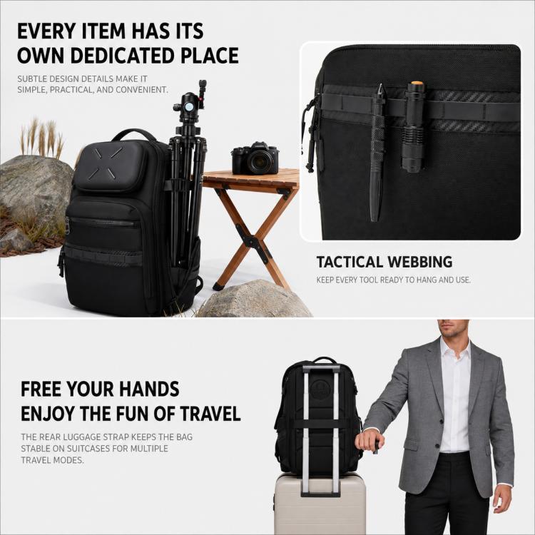 OZUKO Men Large Capacity Waterproof Laptop Backpack Commuter & School Bag