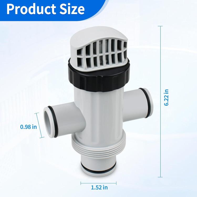 11872 Double-opening Flexible Tubular Column Pool Plunger Valve, For Intex