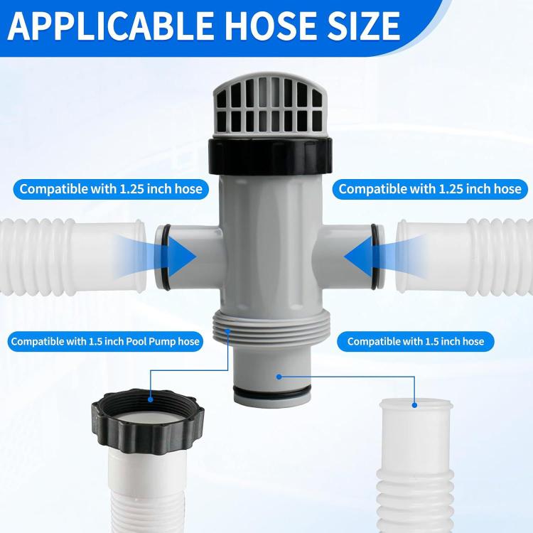 11872 Double-opening Flexible Tubular Column Pool Plunger Valve, For Intex