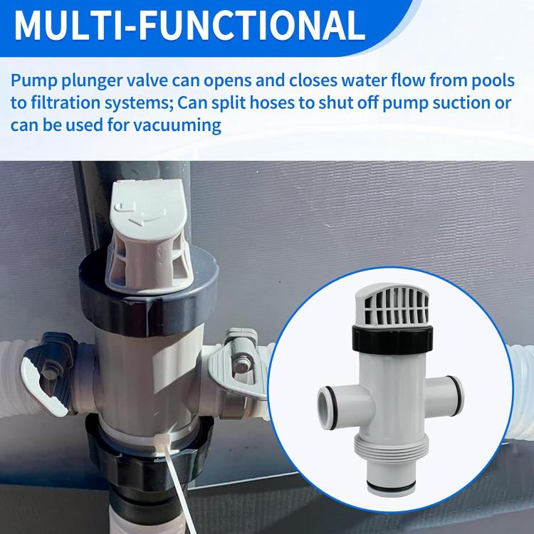 11872 Double-opening Flexible Tubular Column Pool Plunger Valve, For Intex
