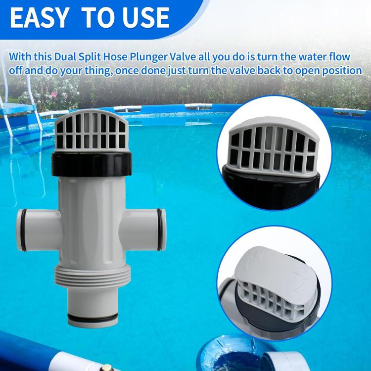 11872 Double-opening Flexible Tubular Column Pool Plunger Valve, For Intex
