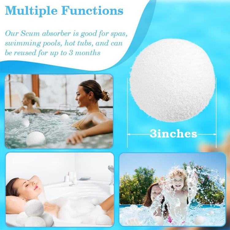 4 PCS/Pack 3 inch Reusable Oil Absorbent Filter Sponge Balls