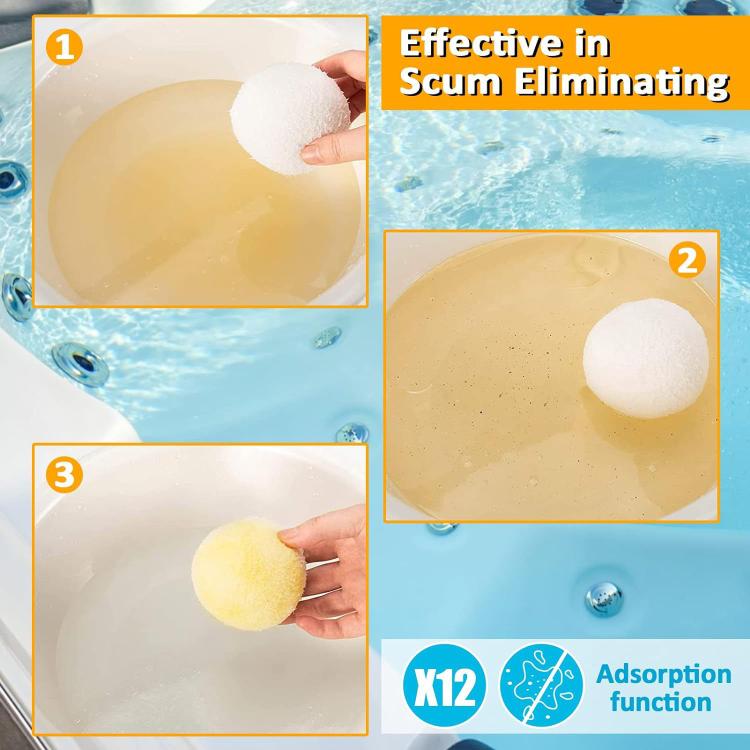 4 PCS/Pack 3 inch Reusable Oil Absorbent Filter Sponge Balls