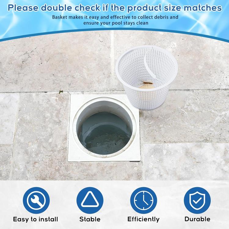 SP1070 Pool Skimmer Replacement Pump Basket with Additional Weight, Large, Small