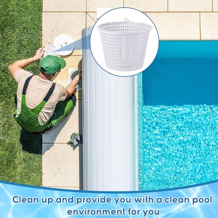SP1070 Pool Skimmer Replacement Pump Basket with Additional Weight, Large, Small