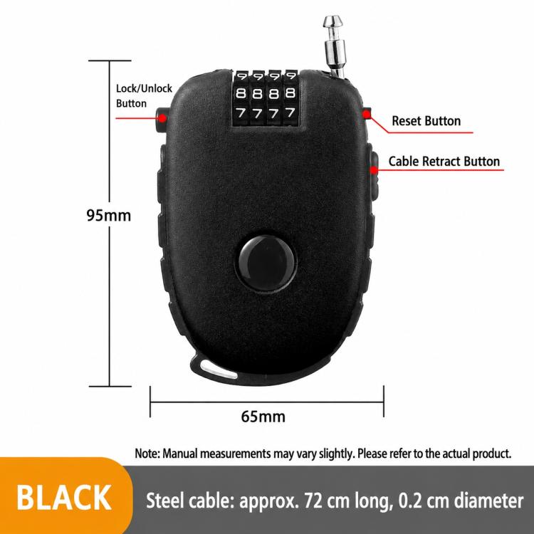 Portable Stretchable Steel Wire Helmet Lock
