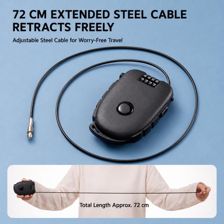 Portable Stretchable Steel Wire Helmet Lock