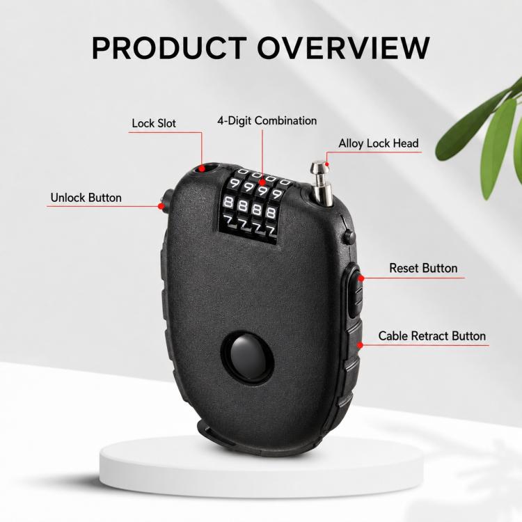 Portable Stretchable Steel Wire Helmet Lock