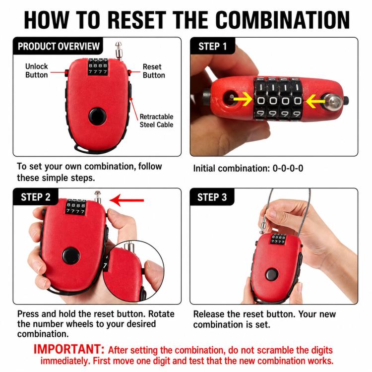 Portable Stretchable Steel Wire Helmet Lock