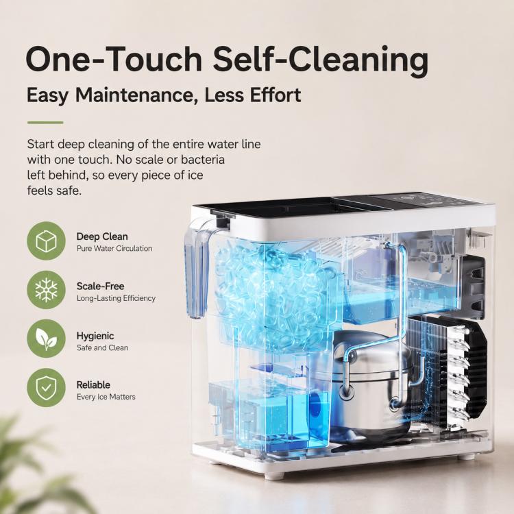 Mini Portable Fully Automatic Bullet Shaped Smart Ice Maker, EU Plug, US Plug, UK Plug, AU Plug
