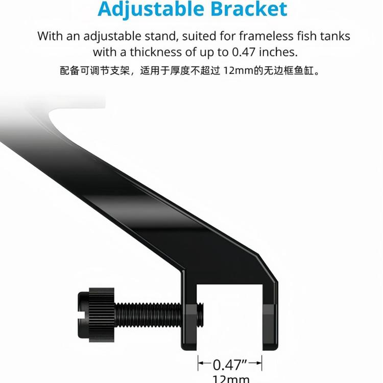 HS-Q30 110V/220V 12W 36 LEDs Clip-on Aquarium Light with Timer and Dimming Function, US Plug, EU Plug, UK Plug, AU Plug