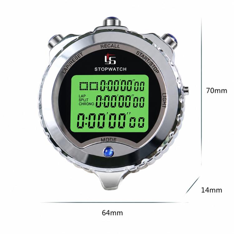 Luminous Metal Stopwatch Sports Training Swimming Track & Field Timer, YS-610L 10 Laps Memory, YS-630L 30 Laps Memory, YS-660L 60 Laps Memory, YS-6100L 100 Laps Memory