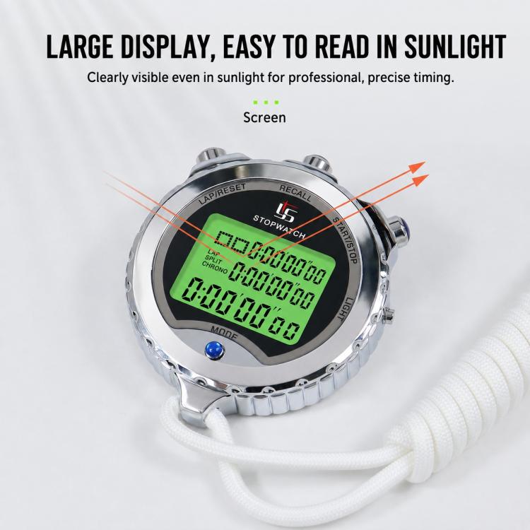 Luminous Metal Stopwatch Sports Training Swimming Track & Field Timer, YS-610L 10 Laps Memory, YS-630L 30 Laps Memory, YS-660L 60 Laps Memory, YS-6100L 100 Laps Memory