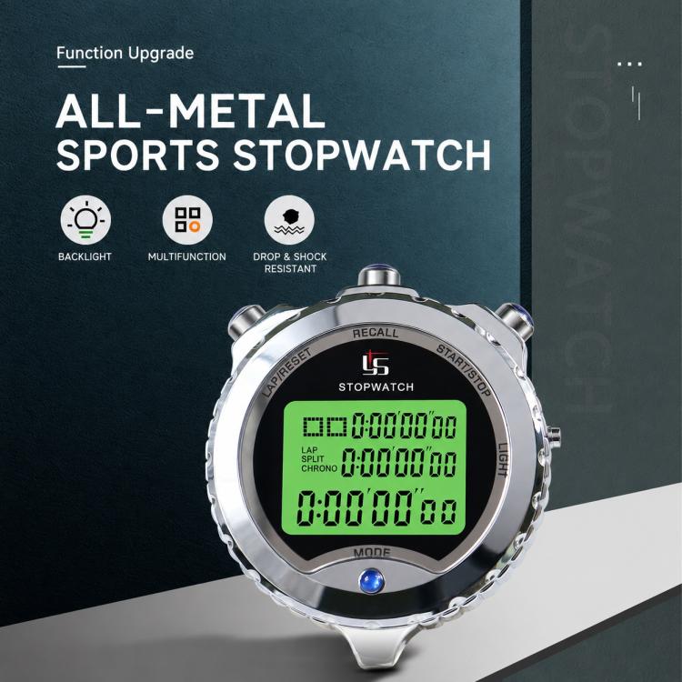 Luminous Metal Stopwatch Sports Training Swimming Track & Field Timer, YS-610L 10 Laps Memory, YS-630L 30 Laps Memory, YS-660L 60 Laps Memory, YS-6100L 100 Laps Memory