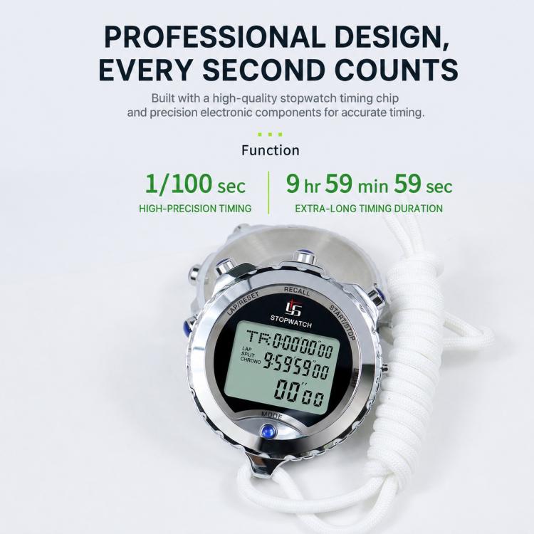 Luminous Metal Stopwatch Sports Training Swimming Track & Field Timer, YS-610L 10 Laps Memory, YS-630L 30 Laps Memory, YS-660L 60 Laps Memory, YS-6100L 100 Laps Memory