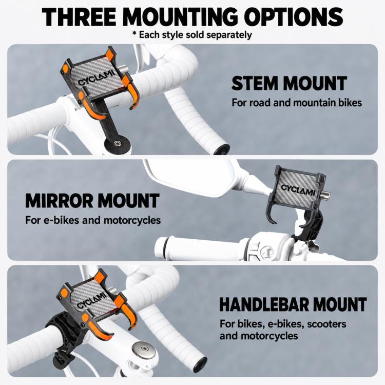 CYCLAMi CY-133 360 Degree Rotatable Cycling Navigation Mount Bicycle Phone Holder