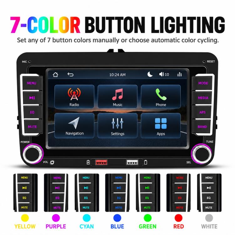 Car MP5 Player Phone Connectivity Bluetooth Reversing Camera for Volkswagen, F9070W 7 inch