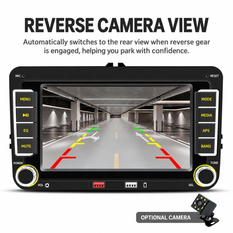Car MP5 Player Phone Connectivity Bluetooth Reversing Camera for Volkswagen, F9070W 7 inch