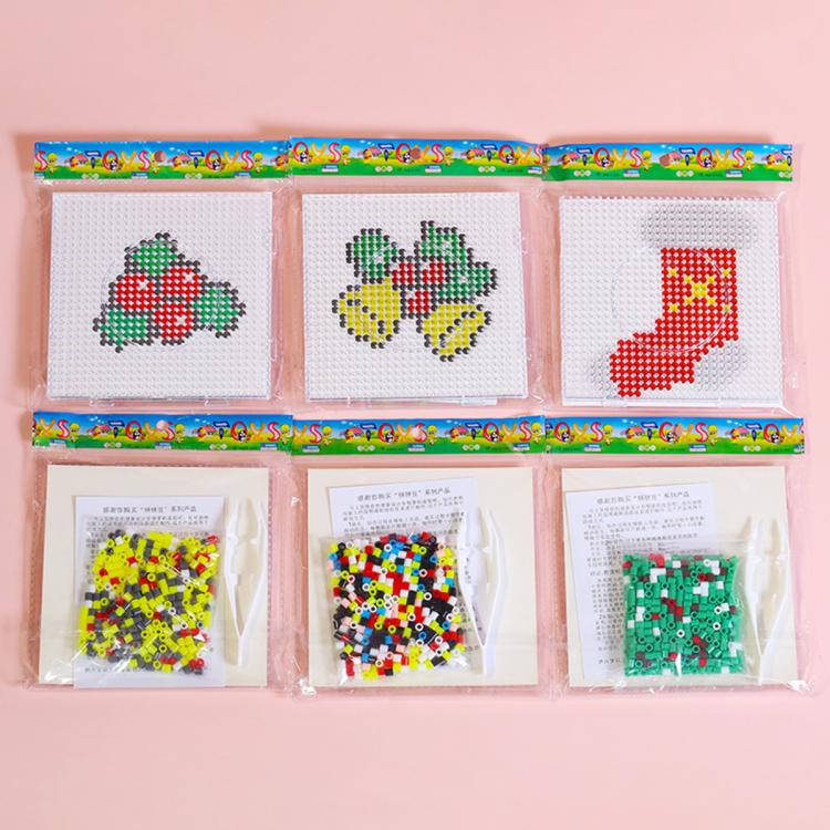 5mm Fuse Beads Christmas Themed DIY Craft Set, Star, Cherry, Bell, Figure, Christmas Tree, Christmas Socks, Santa Claus, Snowman
