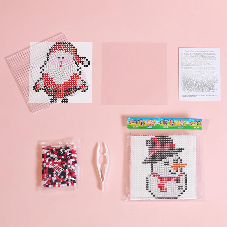 5mm Fuse Beads Christmas Themed DIY Craft Set, Star, Cherry, Bell, Figure, Christmas Tree, Christmas Socks, Santa Claus, Snowman
