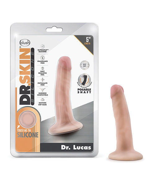 Blush Silicone Dildo | Large Dildo | Lucas 5.5" Big Dildo | Vanilla Suction Cup Dildo | Best Dildo